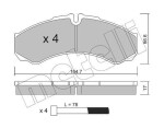 METELLI Piduriklotsi komplekt,  ketaspidur 22-0212-3