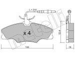 METELLI Piduriklotsi komplekt,  ketaspidur 22-0213-0