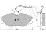 METELLI Piduriklotsi komplekt,  ketaspidur 22-0214-0