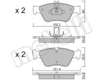 METELLI Piduriklotsi komplekt,  ketaspidur 22-0219-0