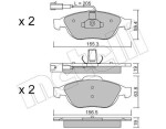 METELLI Piduriklotsi komplekt,  ketaspidur 22-0220-0