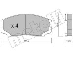 METELLI Piduriklotsi komplekt,  ketaspidur 22-0221-0
