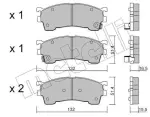 METELLI Piduriklotsi komplekt,  ketaspidur 22-0223-1