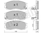 METELLI Piduriklotsi komplekt,  ketaspidur 22-0224-0