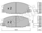 METELLI Piduriklotsi komplekt,  ketaspidur 22-0244-0