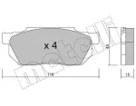 METELLI Piduriklotsi komplekt,  ketaspidur 22-0247-0