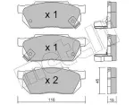 METELLI Piduriklotsi komplekt,  ketaspidur 22-0247-1