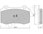 METELLI Piduriklotsi komplekt,  ketaspidur 22-0251-2