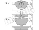 METELLI Piduriklotsi komplekt,  ketaspidur 22-0252-0