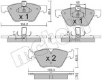 METELLI Piduriklotsi komplekt,  ketaspidur 22-0252-1