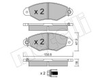 METELLI Piduriklotsi komplekt,  ketaspidur 22-0253-0
