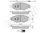 METELLI Piduriklotsi komplekt,  ketaspidur 22-0253-1