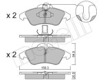 METELLI Piduriklotsi komplekt,  ketaspidur 22-0256-0