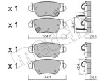 METELLI Piduriklotsi komplekt,  ketaspidur 22-0259-0
