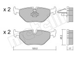METELLI Piduriklotsi komplekt,  ketaspidur 22-0261-0
