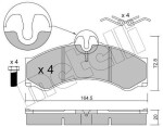 METELLI Piduriklotsi komplekt,  ketaspidur 22-0262-0