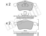 METELLI Piduriklotsi komplekt,  ketaspidur 22-0263-0
