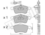 METELLI Piduriklotsi komplekt,  ketaspidur 22-0263-1