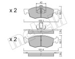 METELLI Piduriklotsi komplekt,  ketaspidur 22-0274-2