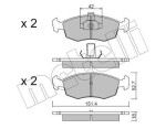 METELLI Piduriklotsi komplekt,  ketaspidur 22-0274-3