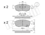 METELLI Piduriklotsi komplekt,  ketaspidur 22-0274-5