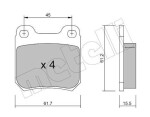 METELLI Piduriklotsi komplekt,  ketaspidur 22-0275-0