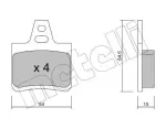 METELLI Комплект тормозных колодок,  дисковый тормоз 22-0285-0