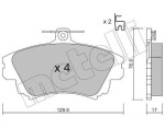 METELLI Piduriklotsi komplekt,  ketaspidur 22-0286-0