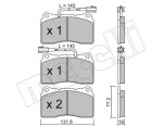 METELLI Piduriklotsi komplekt,  ketaspidur 22-0288-0