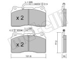 METELLI Piduriklotsi komplekt,  ketaspidur 22-0288-2