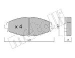 METELLI Piduriklotsi komplekt,  ketaspidur 22-0293-0