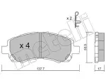 METELLI Piduriklotsi komplekt,  ketaspidur 22-0295-0