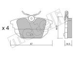 METELLI Piduriklotsi komplekt,  ketaspidur 22-0299-0
