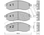METELLI Piduriklotsi komplekt,  ketaspidur 22-0306-0