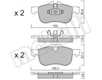 METELLI Piduriklotsi komplekt,  ketaspidur 22-0307-0