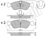 METELLI Piduriklotsi komplekt,  ketaspidur 22-0311-0