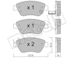 METELLI Piduriklotsi komplekt,  ketaspidur 22-0321-2