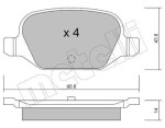 METELLI Piduriklotsi komplekt,  ketaspidur 22-0324-0