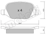 METELLI Piduriklotsi komplekt,  ketaspidur 22-0324-1