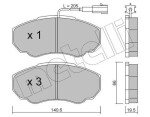 METELLI Piduriklotsi komplekt,  ketaspidur 22-0325-0