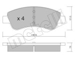 METELLI Piduriklotsi komplekt,  ketaspidur 22-0327-0