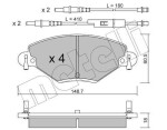 METELLI Piduriklotsi komplekt,  ketaspidur 22-0331-0