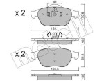 METELLI Piduriklotsi komplekt,  ketaspidur 22-0336-2