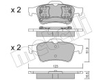 METELLI Piduriklotsi komplekt,  ketaspidur 22-0337-0