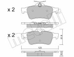 METELLI Piduriklotsi komplekt,  ketaspidur 22-0337-1