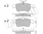 METELLI Piduriklotsi komplekt,  ketaspidur 22-0337-3