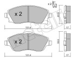 METELLI Piduriklotsi komplekt,  ketaspidur 22-0340-0