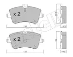 METELLI Piduriklotsi komplekt,  ketaspidur 22-0342-0