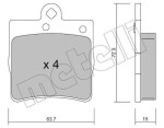 METELLI Piduriklotsi komplekt,  ketaspidur 22-0343-0