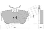 METELLI Piduriklotsi komplekt,  ketaspidur 22-0346-0